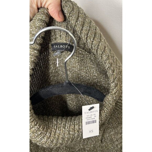 Talbots Green Turtleneck Long Sleeve Sweater 100% Cotton Size XSmall NWT - Picture 7 of 9